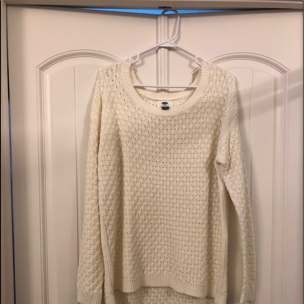 Old navy cream high low style top